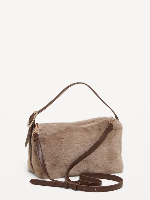 Heritage Faux-Fur Crossbody Bag - Brown