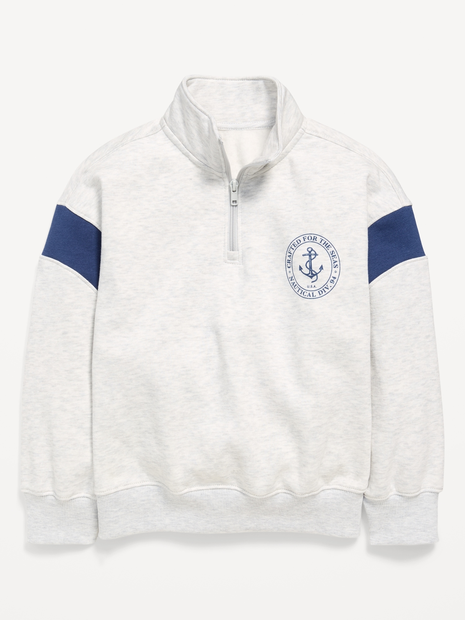 Oversized Graphic Quarter-Zip Sweatshirt for Boys
