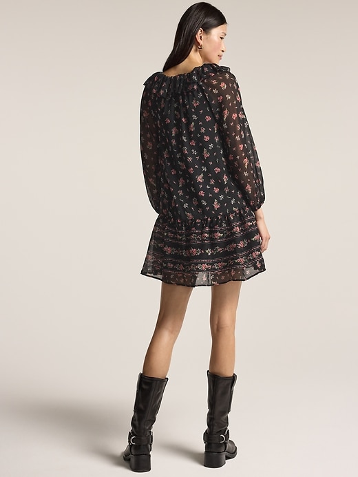 Image number 2 showing, Old Navy x Anna Sui Chiffon Tiered Ruffle Mini Dress