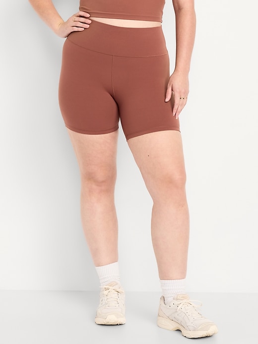 Image number 5 showing, High-Waisted StudioSmooth Biker Shorts -- 6-inch inseam