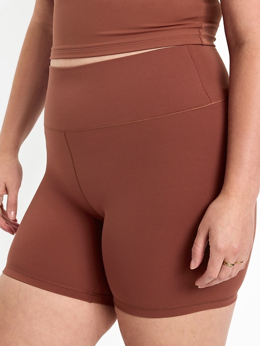 Image number 3 showing, High-Waisted StudioSmooth Biker Shorts -- 6-inch inseam