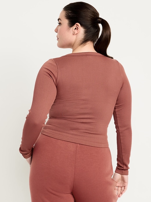 Image number 6 showing, Exhale Seamless Fitted Rib T-Shirt