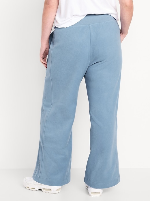 Image number 5 showing, Extra High-Waisted Microfleece Wide-Leg Pants
