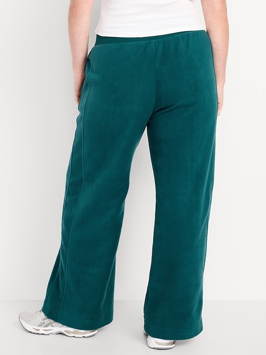 L'image numéro 5 présente Pantalon à jambe ultra-large à taille très haute en micromolleton