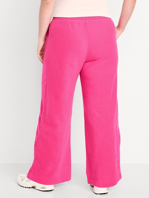 Image number 5 showing, Extra High-Waisted Microfleece Wide-Leg Pants