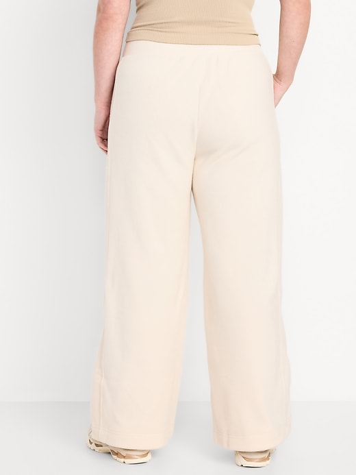 L'image numéro 5 présente Pantalon à jambe ultra-large à taille très haute en micromolleton