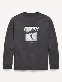 Image number 2 showing, Oversized Long-Sleeve Graphic T-Shirt for Boys