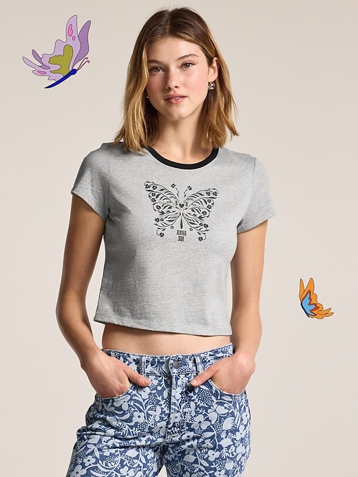 Image number 1 showing, Old Navy x Anna Sui Ringer Tee