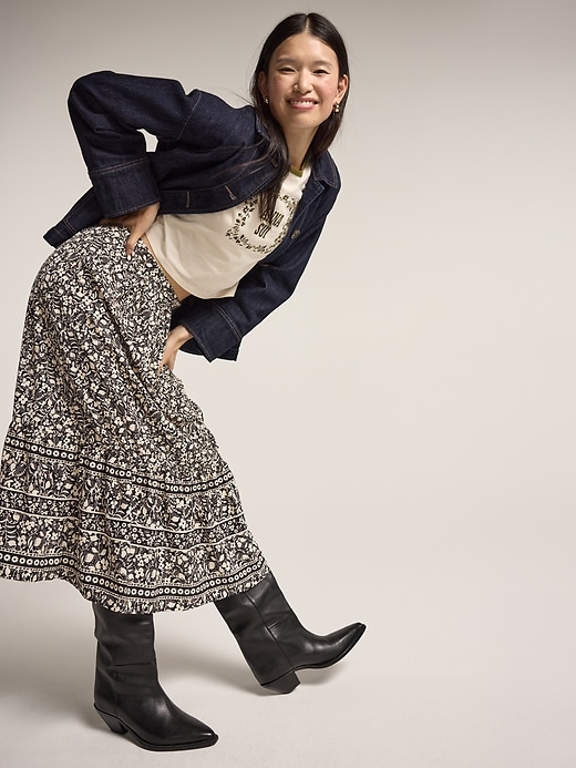 Image number 3 showing, Old Navy x Anna Sui Tiered Midi Skirt
