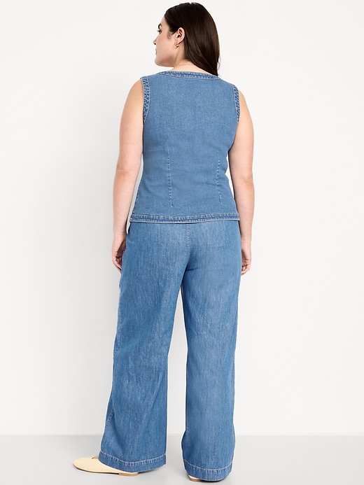 Image number 6 showing, High-Waisted Taylor Trouser Wide-Leg Pants