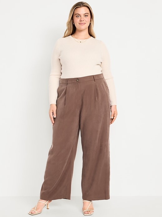 Image number 7 showing, High-Waisted Taylor Trouser Wide-Leg Pants