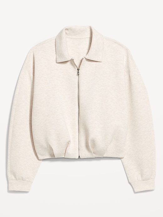 L'image numéro 2 présente Blouson d’aviateur surdimensionné en molleton raffiné