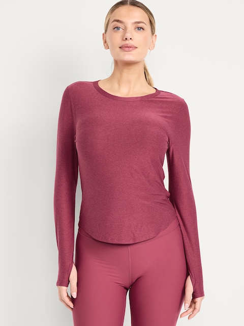 Haut de style couche de base NuageSport - Rouge Framboise Pâle