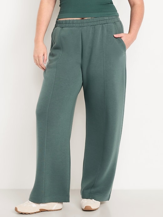 Image number 5 showing, High-Waisted Bounce Fleece Wide-Leg Sweatpants