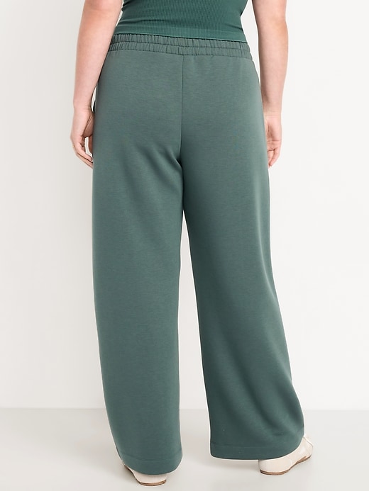 Image number 6 showing, High-Waisted Bounce Fleece Wide-Leg Sweatpants