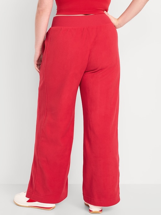 L'image numéro 5 présente Pantalon à jambe ultra-large à taille très haute en micromolleton