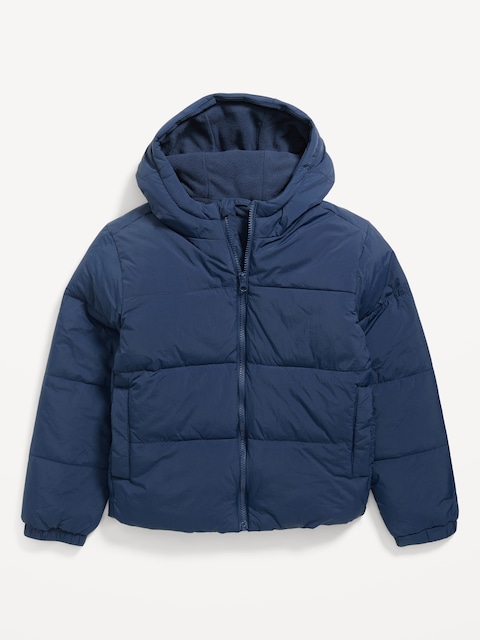 Water-Resistant Puffer Jacket for Boys - Obscure Night