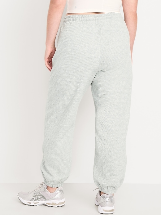 Image number 5 showing, High-Waisted Dynamic Fleece Textured Sweatpants