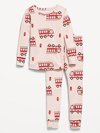 Image number 1 showing, Printed Snug-Fit Pajama Set for Toddler & Baby