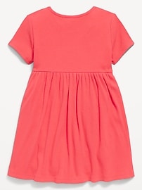 Image number 3 showing, Short-Sleeve Ribbed Graphic Dress for Toddler Girls