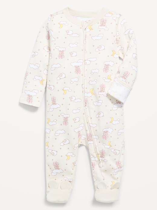 Image number 1 showing, Disney© 2-Way-Zip Sleep & Play Footed One-Piece for Baby