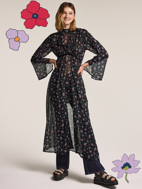 Peignoir à nouer sur le devant en mousseline Old Navy x Anna Sui - Assortiment Floral