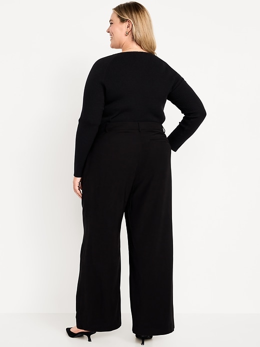 Image number 7 showing, High-Waisted Taylor Trouser Wide-Leg Pants