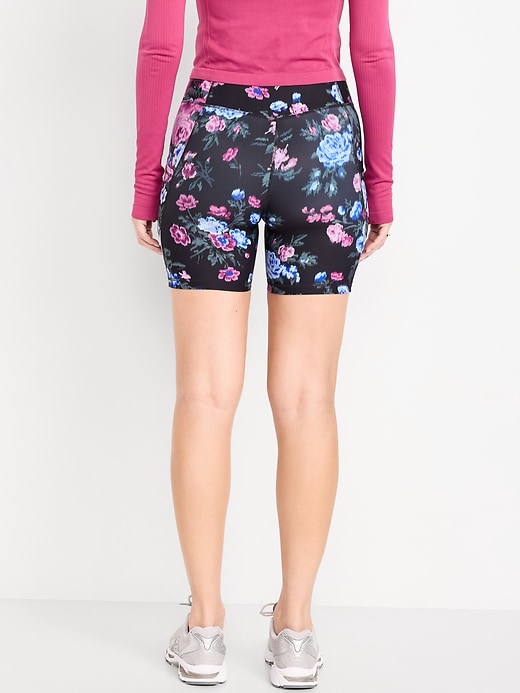 Image number 2 showing, High-Waisted PowerSoft Pocket Biker Shorts -- 6-inch inseam