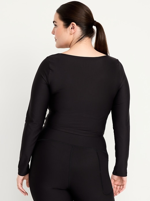 Image number 6 showing, PowerSoft Long-Sleeve Cut-Out Top
