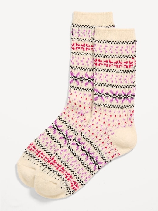 Image number 1 showing, Fair Isle Crew Socks for Women