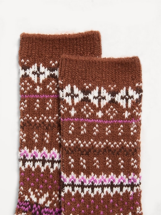 Image number 2 showing, Fair Isle Crew Socks for Women