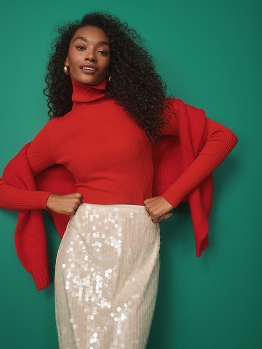 Image number 1 showing, SoSoft Lite Rib Turtleneck Sweater