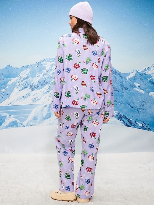Image number 10 showing, Printed Flannel Pajama Pant Set for Women
