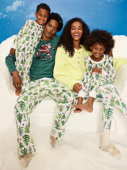 Image number 3 showing, High-Waisted Printed Waffle Pajama Leggings for Women