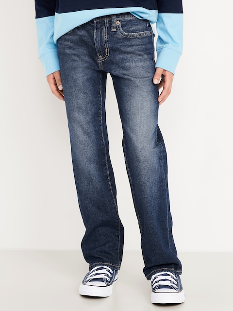 Straight-Leg Built-In Flex Jeans for Boys - Dark Authentic 10