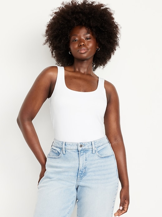 Image number 4 showing, Double-Layer Scoop-Neck Bodysuit