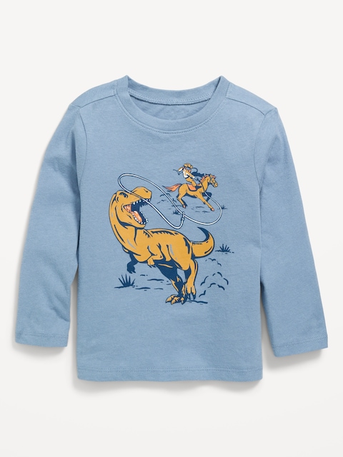 T-shirt à manches longues à imprimé unisexe pour tout-petit - Pierre