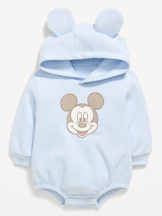 Image number 1 showing, Disney© Hooded Fleece One-Piece Romper for Baby