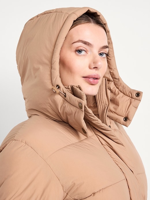 L'image numéro 4 présente Veste rembourrée matelassée longue hydrorésistante
