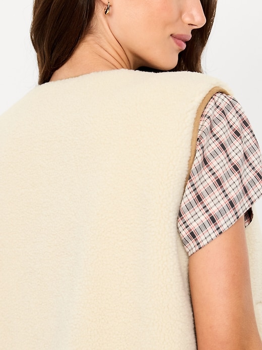 Image number 6 showing, Tie-Front Sherpa Vest