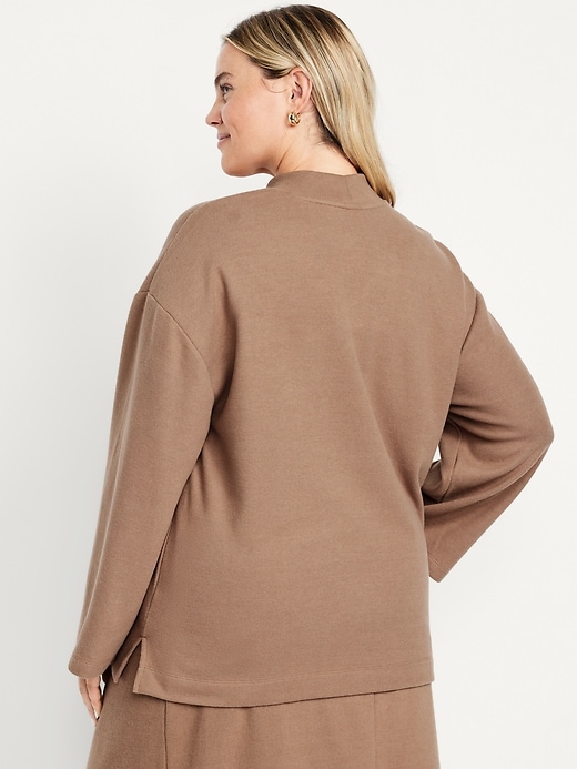 Image number 5 showing, Cozy Mock-Neck Tunic Sweater