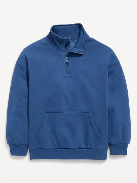 Favorite Fleece Oversized Quarter-Zip for Boys - Pacific Blue
