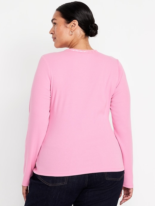 Image number 8 showing, Scoop-Neck Long-Sleeve Ribbed Top