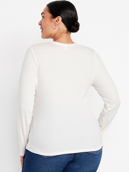 Image number 8 showing, Scoop-Neck Long-Sleeve Ribbed Top