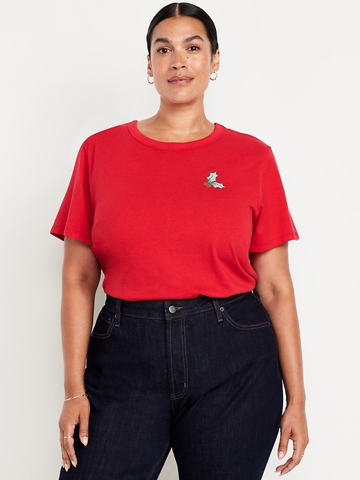 L'image numéro 8 présente T-shirt passe-partout ras du cou à imprimé