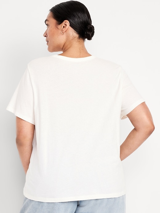 L'image numéro 7 présente T-shirt passe-partout ras du cou à imprimé