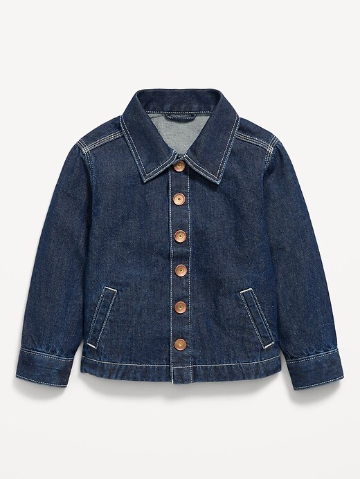 Image number 1 showing, Loose Jean Barn Coat for Toddler Boys