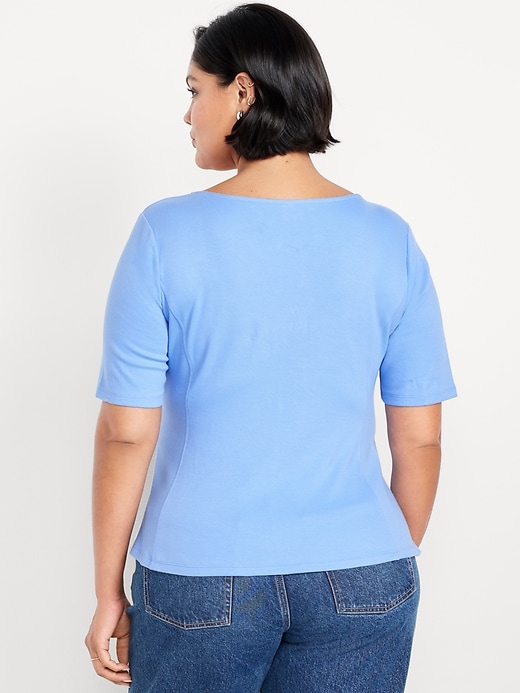 Image number 8 showing, Square-Neck Peplum Top