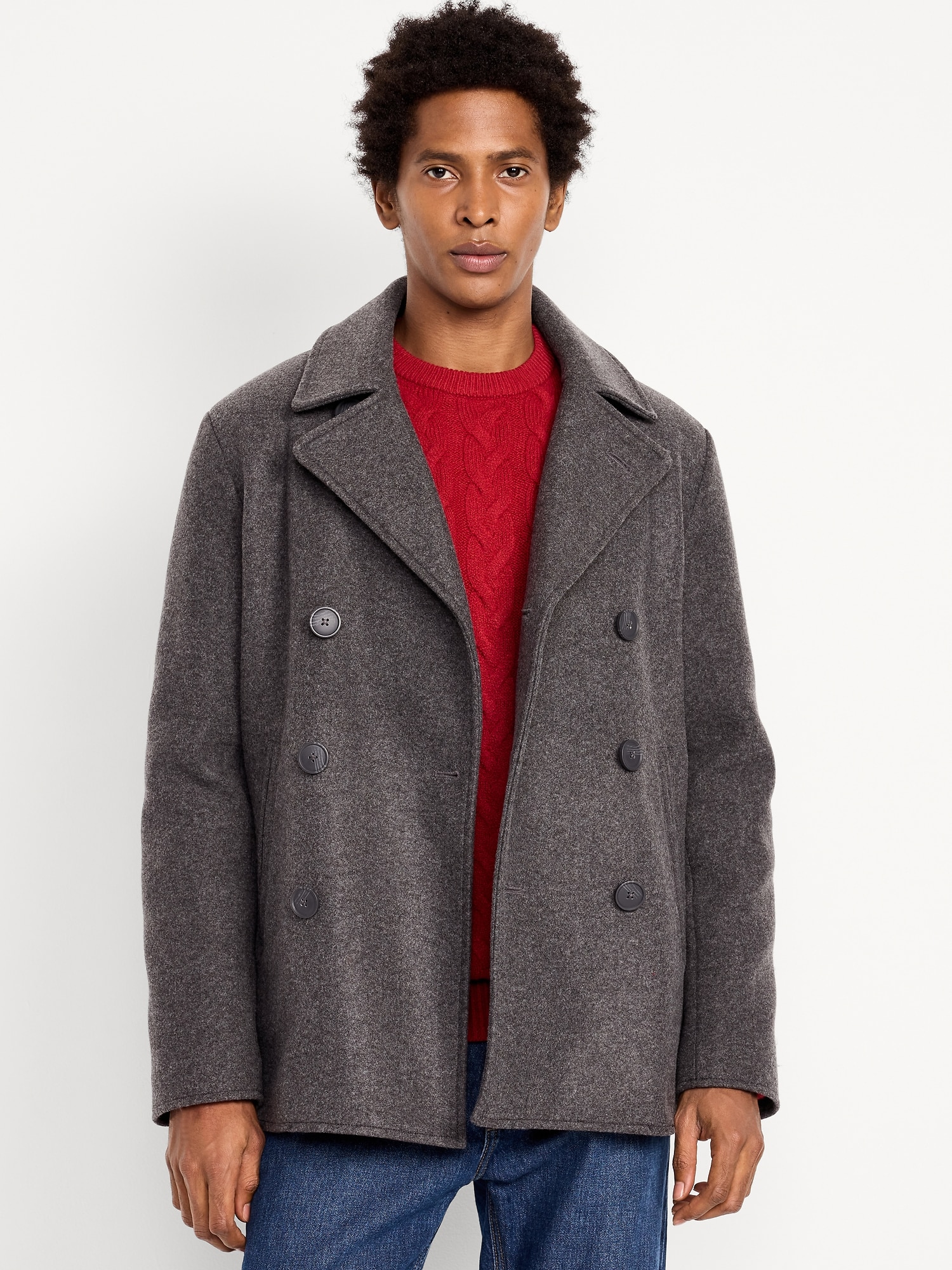 Slim Fit Double Breasted Peacoat