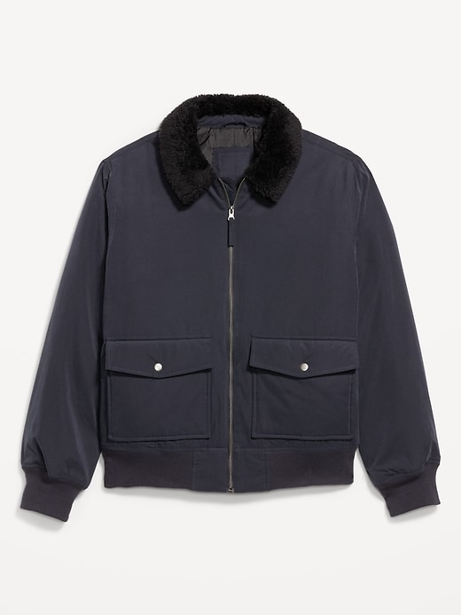 Image number 1 showing, Water-Resistant Aviator Bomber Jacket